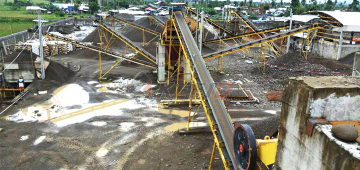 The river stone crushing line in Tacloban, Philippines